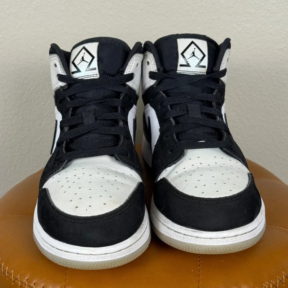 Air Jordan 1 Mid Diamond Shorts Sneakers Youth 7Y Women's 8.5 DN4321-100